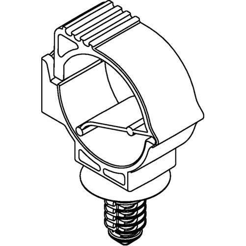 HellermannTyton LOC Locking Clamp 15-19mm With 6.5mm Fir Tree PA66HIRHSUV Black 2000 Per Carton (151-01022)