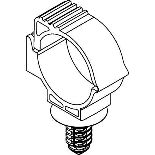 HellermannTyton LOC Locking Clamp 15-19mm With FT6 Fir Tree PA66HIRHS Black 2000 Per Box (151-01023)