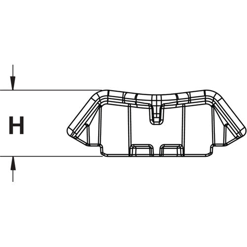 HellermannTyton Low Profile Screw Mount 1.8 Inch X 0.98 Inch 0.25 Inch Hole PA66HIRHSUV Black 500 Per Package (151-01122)