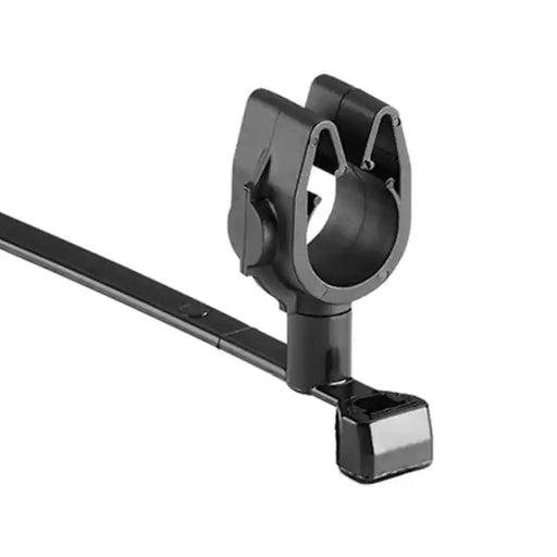 HellermannTyton MOC Clip 10mm Transverse Assembled To T50SVC Swivel Tie PA66HIRHSUV Black 2000 Per Carton (156-02254)