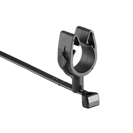 HellermannTyton MOC Clip 12mm Transverse Assembled To T50SMVC Swivel Tie PA66HIRHSUV Black 1000 Per Carton (156-01788)