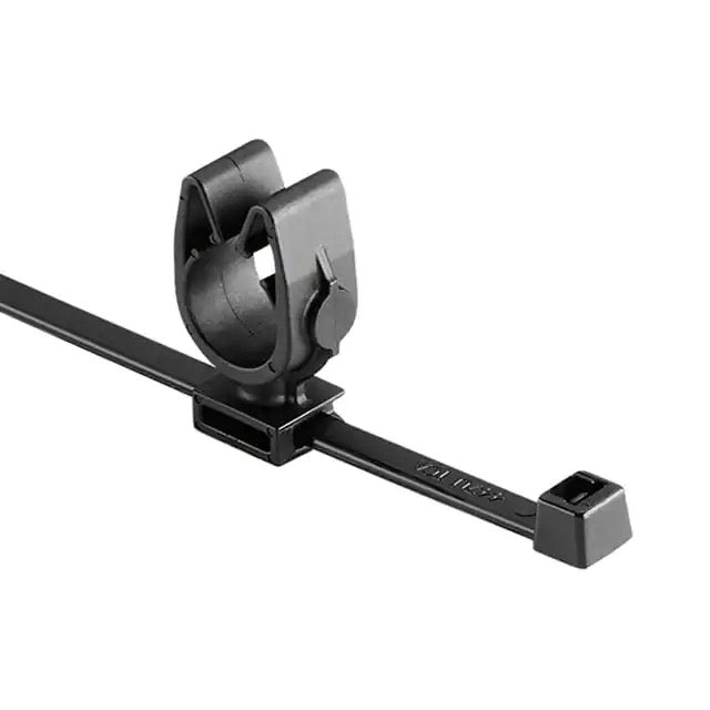 HellermannTyton MOC Clip 12mm Unassembled To T50R Tie PA66HIRHSUV Black 3000 Per Carton (156-01816)