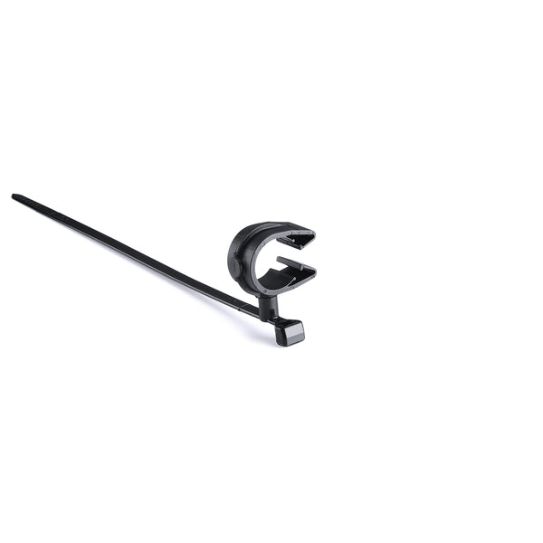 HellermannTyton MOC Clip 16Mm Assembled To T50Smvc Swivel Tie PA66HIRHSUV Black 100 Per Bag (156-04242)