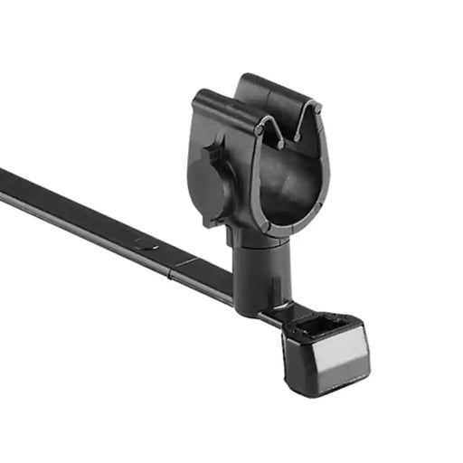 HellermannTyton MOC Clip 9mm Transverse Assembled To T50SMVC Swivel Tie PA66HIRHSUV Black 1000 Per Carton (156-01786)