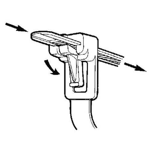 HellermannTyton Releasable Cable Tie Release Lever 5.5 Inch Long 50 Pounds Tensile Strength PA66 Black 100 Per Package (115-00046)