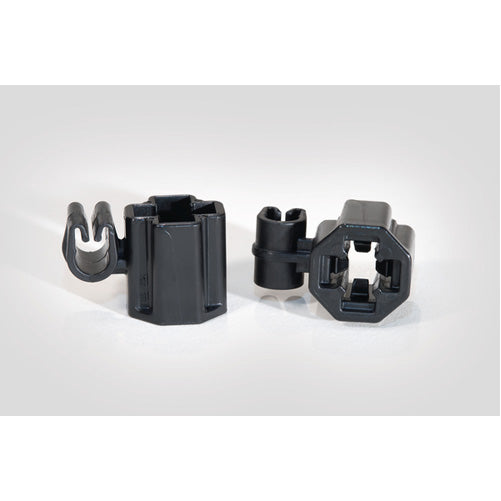 HellermannTyton Tube And Pipe Clip With 5mm/6mm Stud Mount 4.7-5.1mm Diameter PA66HIRHSUV Black 5000 Per Carton (133-03179)