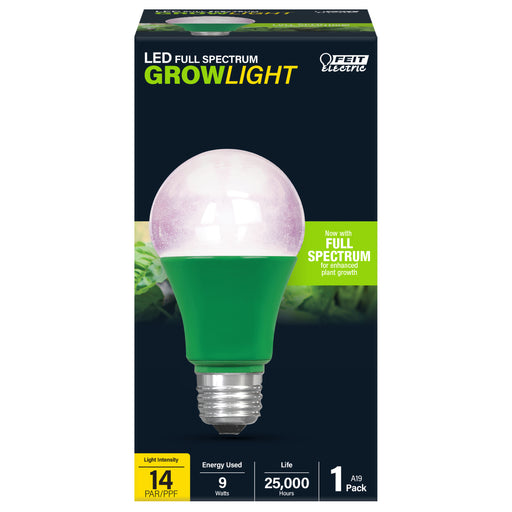 Feit Electric 9W LED Grow Light Bulb 3300K (A19/GROW/LEDG2/BX)