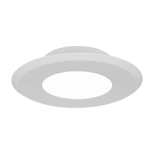 NICOR Ultra Slim Surface Mount LED Downlight Wattage/CCT Selectable 8W/10W/12W 2700K/3000K/3500K/4000K/5000K 120V 90 CRI White (DLF5S120S9WH)