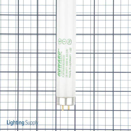 Howard 28W 4 Foot Fluorescent T8 Low Mercury Lamps 80 CRI 5000K (F28T8/850/ES/ECO)