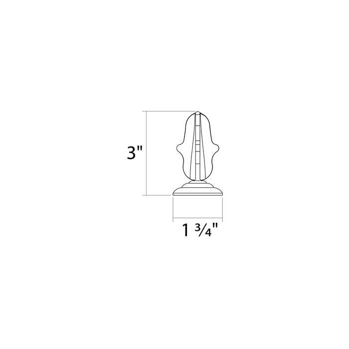 RAB Heritage HTG Finial 4 Black (HTG-FN4B)