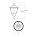 RAB Heritage Round Wattage/CCT Selectable 120W/100W/80W/60W 3000K/4000K/5000K T3/T5 120-277V Pole Mount Bronze (HTG-R)