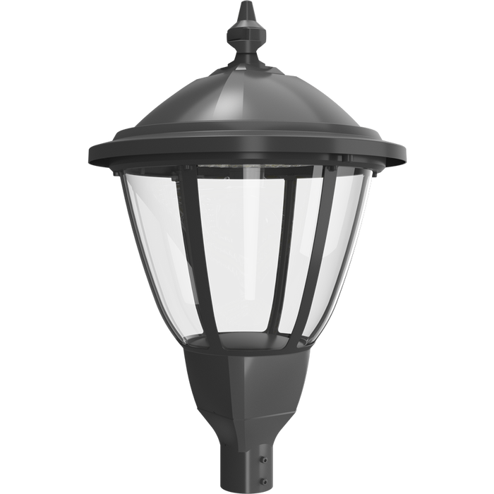 RAB Heritage Round Wattage/CCT Selectable 120W/100W/80W/60W 3000K/4000K/5000K T3/T5 120-277V Pole Mount Bronze (HTG-R)