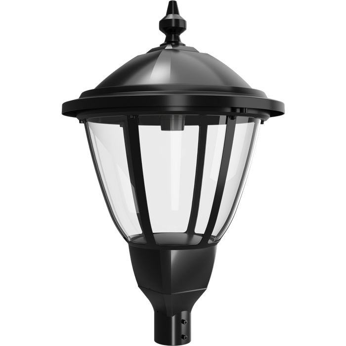 RAB Heritage Decorative Lantern Round With EX39 Base Pole Mount Black (HTGL-RB)