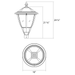 RAB Heritage Decorative Lantern Round With EX39 Base Pendant Mount Black (HTGL-RPB)