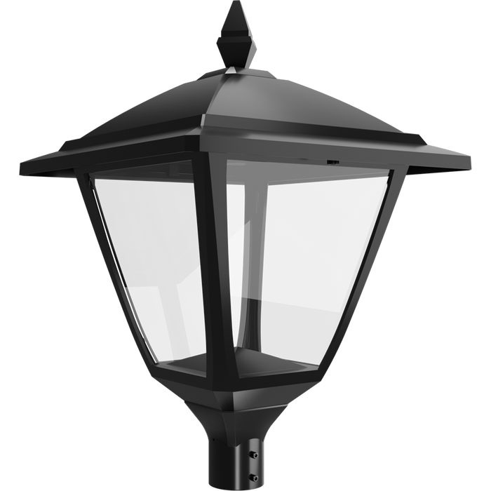 RAB Heritage Decorative Lantern Square With EX39 Base Pole Mount Black (HTGL-SB)