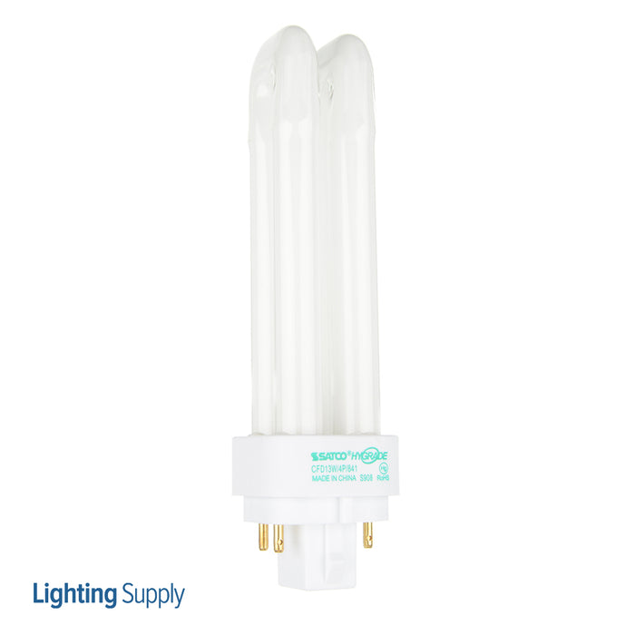 SATCO/NUVO HyGrade 13W Pin-Based Compact Fluorescent 4100K 82 CRI G24Q-1 4-Pin Base (S8332)