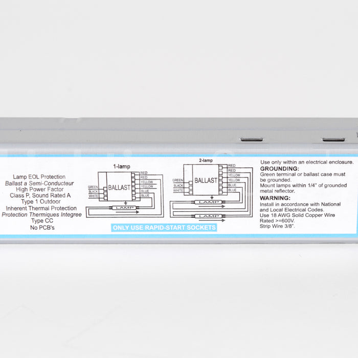 Advance ICN2S54T35I Programmed Start Fluorescent 120-277V Electronic Ballast For T5 F54 Bulbs 14.17 Inch Maximum Overall Length (913701253301)