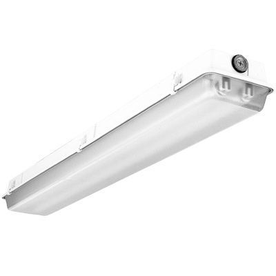 Lithonia 2 Lamp 48 Inch Wet Location Industrial Fixture 32W 120-277V Electronic Ballast Instant Start (DMW 2 32 MVOLT GEB10IS)