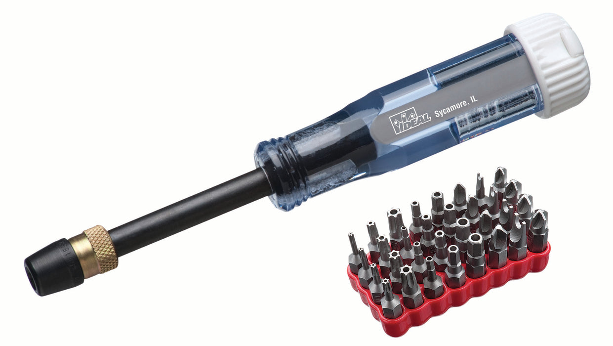 Ideal 33-Piece Quick Change Driver With Tamperproof Bits (35-933)