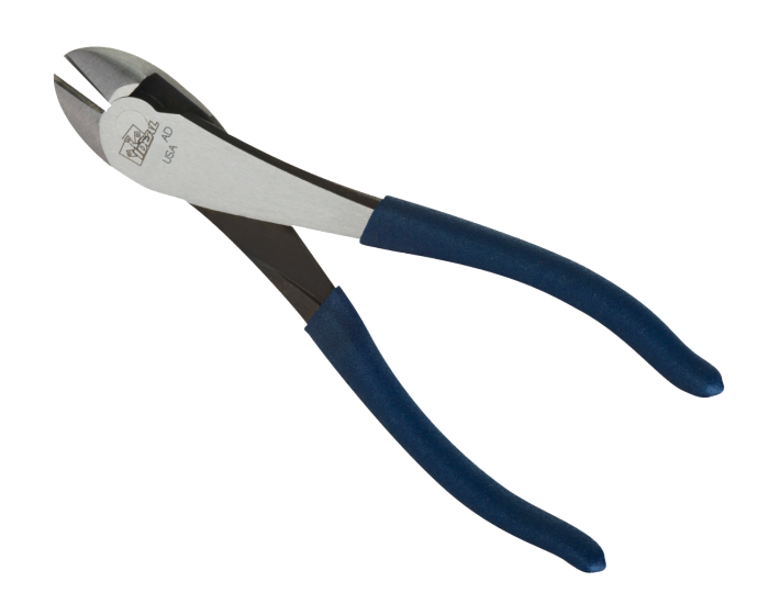 Ideal 8 Inch Diagonal-Cutting Plier Angled Head Dipped Grip (30-029)