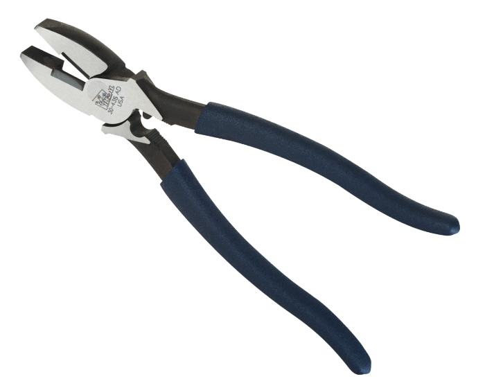 Ideal 9-1/2 Inch Linesman Plier With New England Nose-Crimping Die And Fish Tape Dipped Grip (30-435)