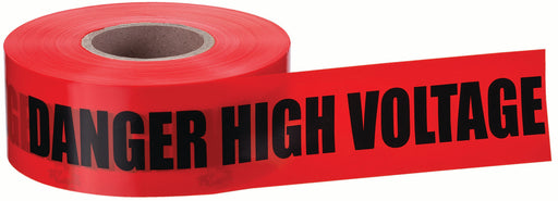 Ideal Barricade Danger High Voltage Keep Out Red 3 Inch X1000 Foot (42-052)