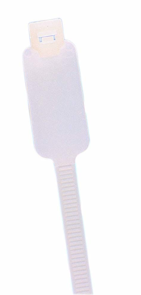 Ideal Cable Tie Identification 4 Inch 18 Pound Natural 100 Per Bag (IT1MID-C)