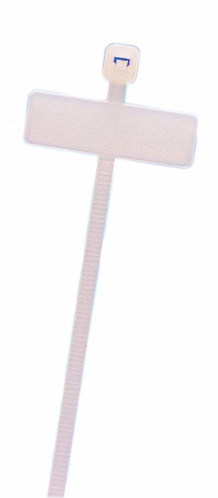 Ideal Cable Tie Identification 8 Inch 50 Pound Natural 100 Per Bag (IT2SID-C)