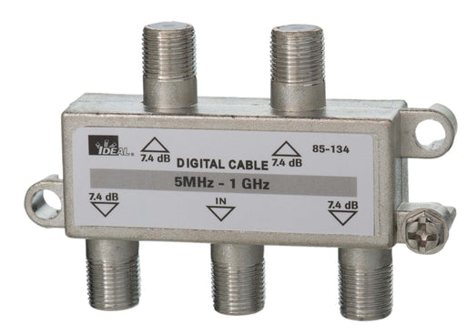 Ideal 1 Ghz 4-Way Cable TV/General Purpose Splitter (85-134)