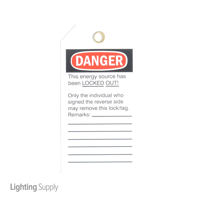 Ideal Heavy-Duty Lockout Tag Do Not Operate Striped 100 Per Box (44-1833)