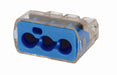 Ideal In-Sure Push-In Wire Connector 39 3-Port Blue 150 Per Jar (30-1039J)