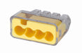 Ideal In-Sure Push-In Wire Connector 34 4-Port Yellow 100 Per Box (30-1034)