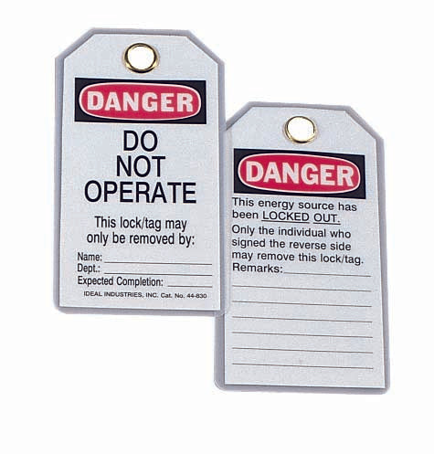 Ideal Lockout Tag Heavy-Duty Do Not Operate 5 Per Card (44-830)