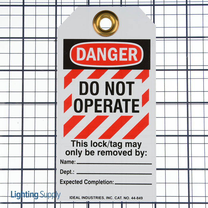 Ideal Lockout Tag Standard Do Not Operate Striped 25 Per Box (44-849)