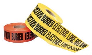 Ideal Non-Detectable Underground Caution Buried Electric Line Red 3 Inch (42-151)
