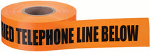 Ideal Non-Detectable Underground Caution Buried Telephone Line Orange 3 Inch (42-103)