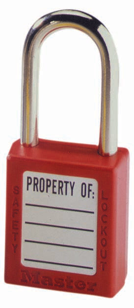 Ideal Padlock Xenoy 1-1/2 Inch Shackle Red With Key 1 Per Card (44-916)