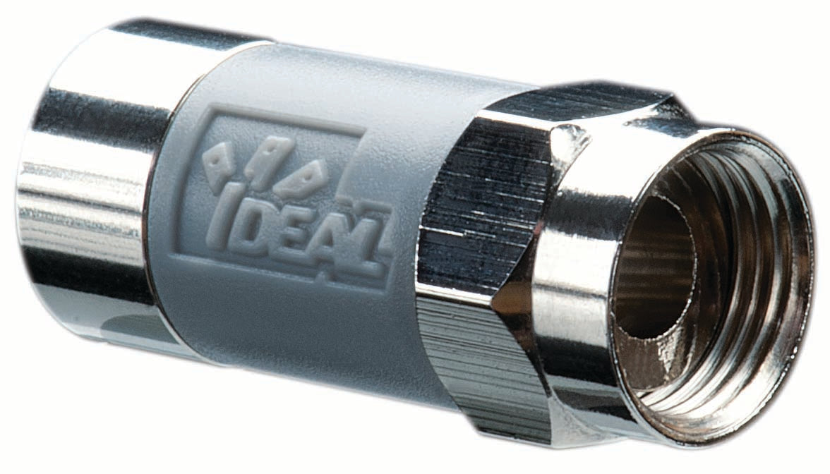 Ideal TLC RG-6 F Tool-Less Compression Connector 4 Per Card (85-069)