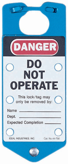 Ideal Safety Lockout Hasp Do Not Operate Blue 1 Per Card (44-790)