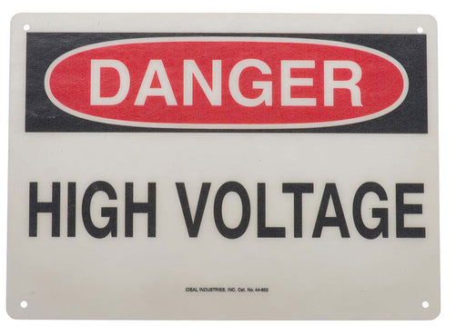Ideal Safety Sign--Danger High Voltage Fiberglass (44-862)