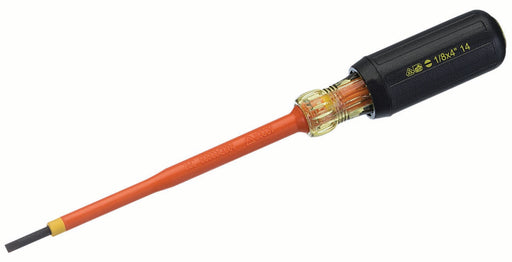 Ideal Slotted 1/8 Inch X 4 Inch Insulated Screwdriver (35-9149)