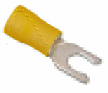 Ideal Vinyl Insulated Snap Spade Terminal 12-10 AWG 1/4 Inch Stud 25 Per Box (83-7101)