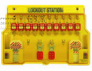 Ideal Ten-Lock Station With Locks Tags And Hasps (44-806)