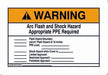 Ideal Warning Label NEC Arc Flash 7 Inch X 10 Inch Adhesive (44-896)