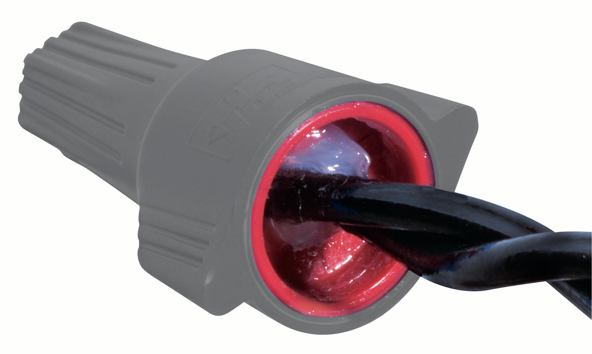 Ideal Weatherproof Wire Connector 62 Gray/Red 100 Per Jar (30-1262J)