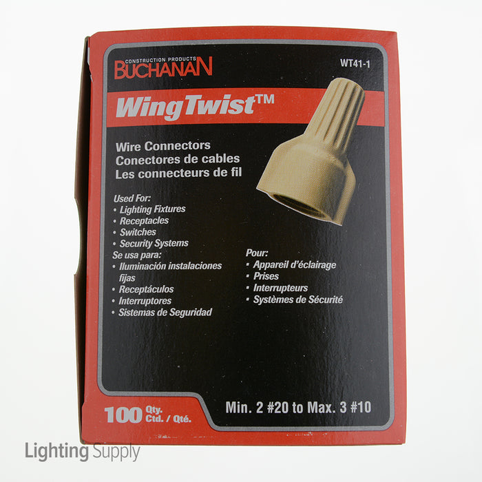 Ideal Wingtwist Wire Connector WT41 Tan 100 Per Box (WT41-1)