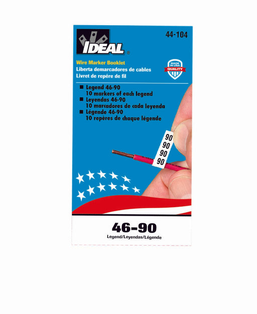 Ideal Wire Marker Booklet Assorted 46-90 10 Each (44-104)