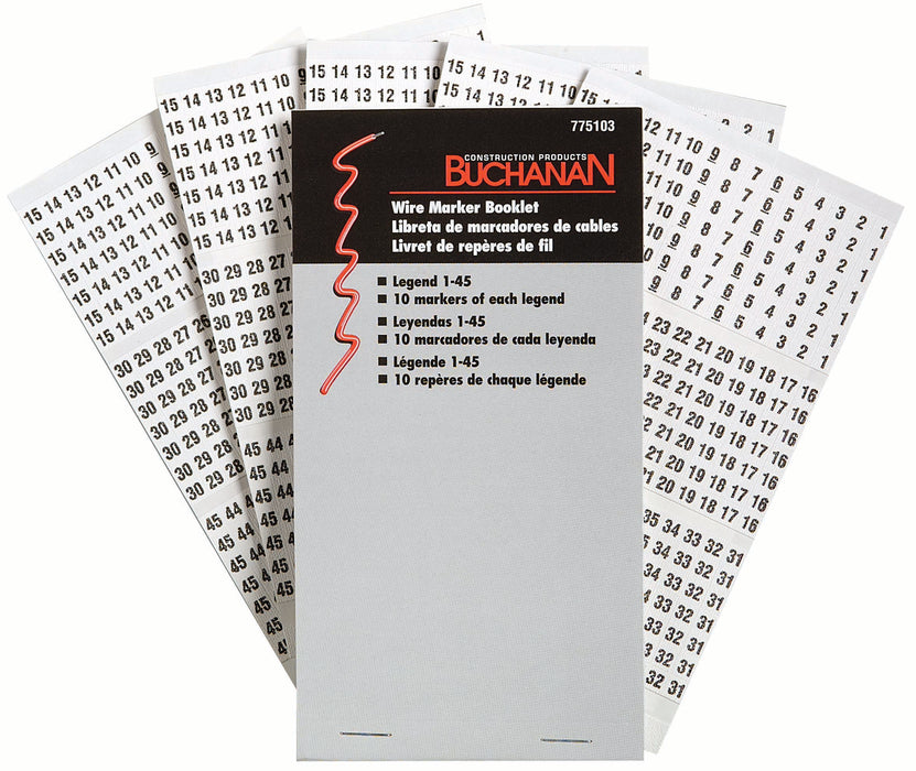 Ideal Wire Marker Booklet 1-46 (775103)