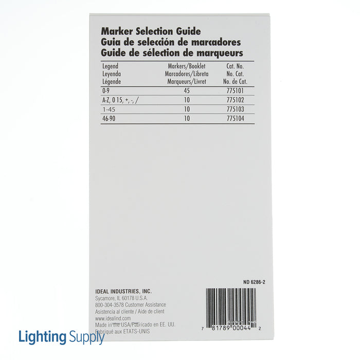 Ideal Wire Marker Booklet 1-46 (775103)