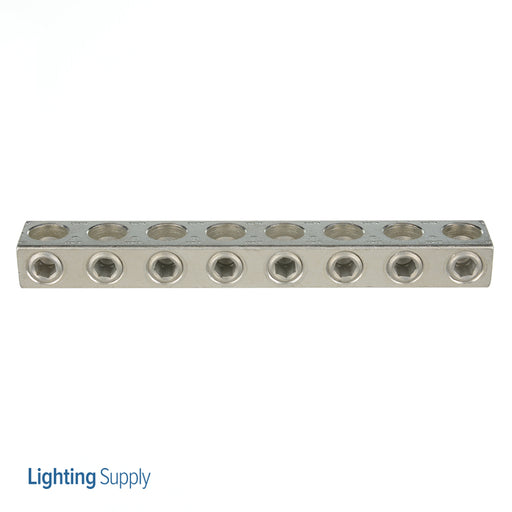 ILSCO Aluminum Multi-Tap Connector Dual Rated Conductor Range 4/0-6 8 Ports UL (PED-8-4/0-Z)